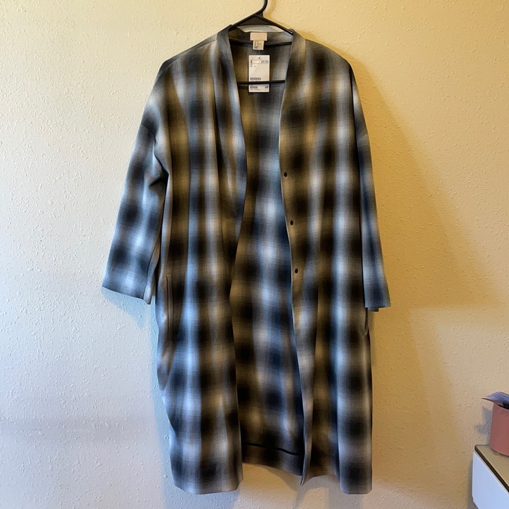 HM Oversized Plaid Jacket NWT